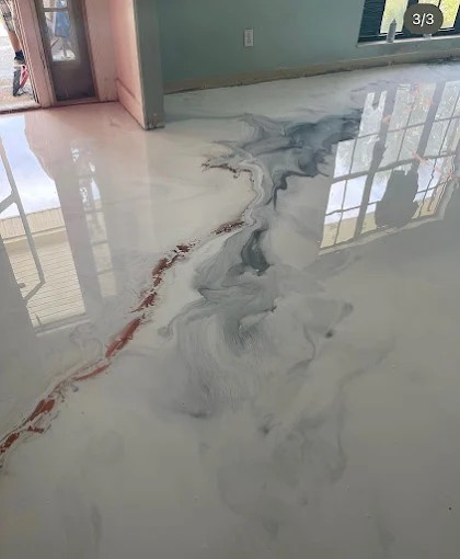 Decorative epoxy floor project