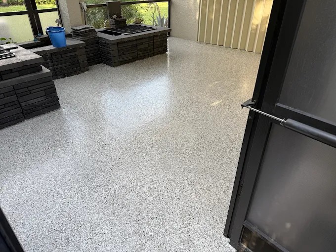 Finished decorative epoxy floor